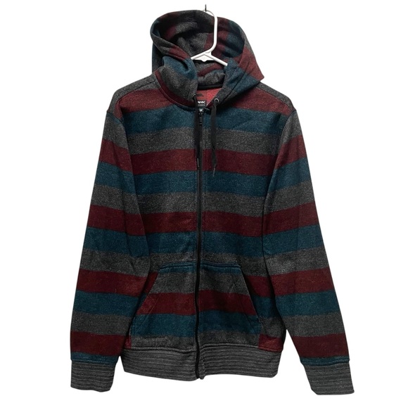 Tony Hawk Other - Tony Hawk Multicolor Striped Full Zip Fleece Hoodie Size L